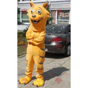 Mascote do gato laranja e marrom. Mascote felino -