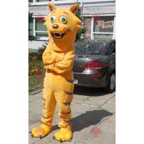 Mascotte gatto arancione e marrone. Mascotte felina -