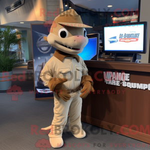 Tan Swordfish mascot...