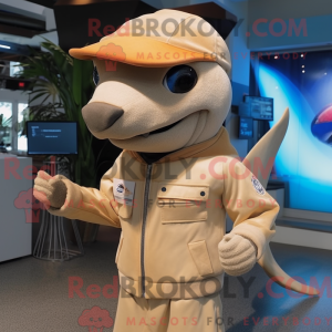Tan Swordfish mascot...