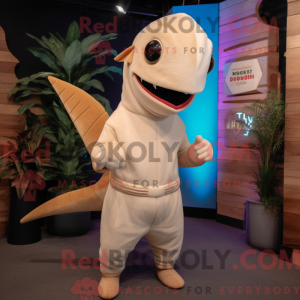 Tan Swordfish mascot...