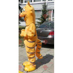 Orange und braunes Katzenmaskottchen. Katzenmaskottchen -