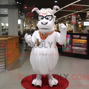 White Steak maskot kostyme...