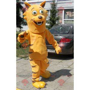 Mascotte gatto arancione e marrone. Mascotte felina -