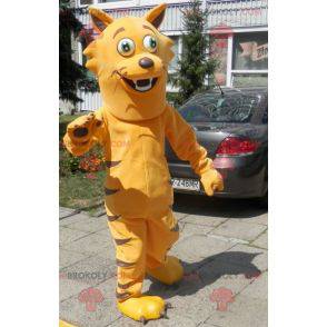 Orange und braunes Katzenmaskottchen. Katzenmaskottchen -