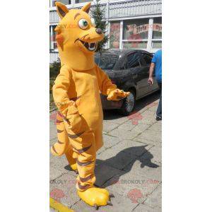 Orange und braunes Katzenmaskottchen. Katzenmaskottchen -
