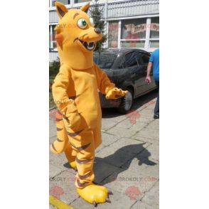 Orange und braunes Katzenmaskottchen. Katzenmaskottchen -