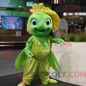 Postava maskota Lime Green...