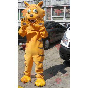 Orange und braunes Katzenmaskottchen. Katzenmaskottchen -