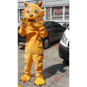 Mascote do gato laranja e marrom. Mascote felino -