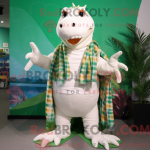 Hvid krokodille maskot...