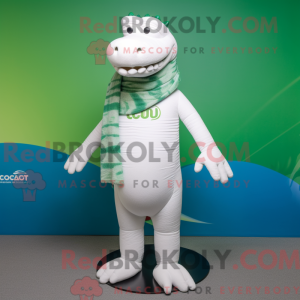 Hvid krokodille maskot...