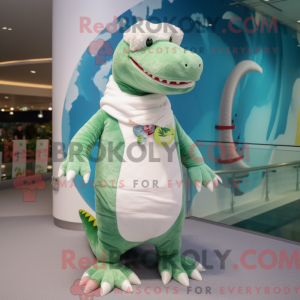 Hvid krokodille maskot...