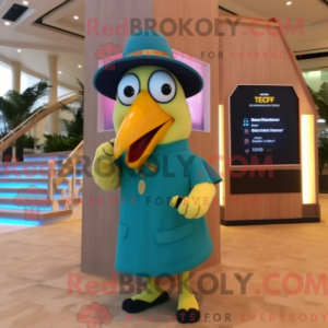 Lemon Yellow Toucan mascot...