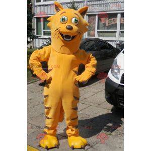 Mascotte gatto arancione e marrone. Mascotte felina -