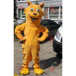 Orange und braunes Katzenmaskottchen. Katzenmaskottchen -