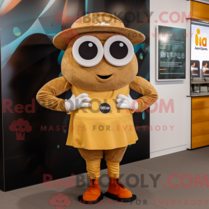 Tan Paella maskot kostume...