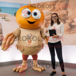 Tan Paella mascot costume...
