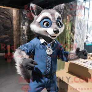 Blauer Waschbär Maskottchen...