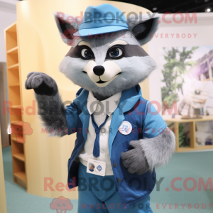 Blauer Waschbär Maskottchen...