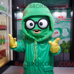 Grøn Ramen maskot kostume...