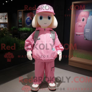 Pink maskot kostume...