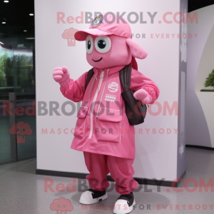 Pink maskot kostume...