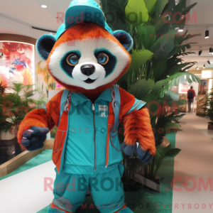 Turquoise Rode Panda...