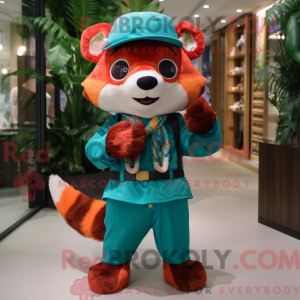 Turquoise Rode Panda...