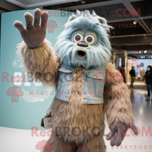 Olive Yeti-mascottekostuum...