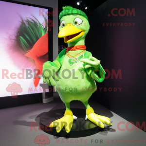 Lime Green Gull mascot...