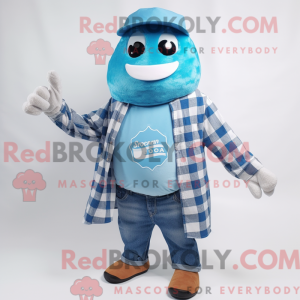 Sky Blue Soda Can maskot...