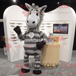 Grå Quagga maskot kostume...