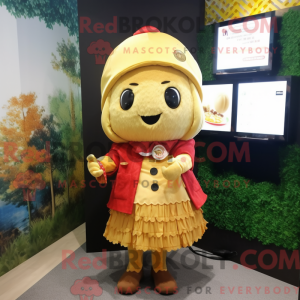 Gold Raspberry mascot...