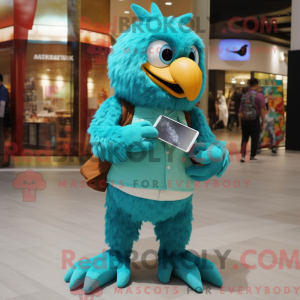 Turkis Eagle-maskotkostyme...