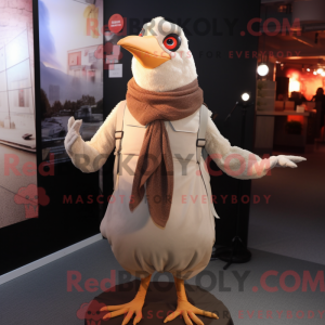 Beige Blackbird mascot...
