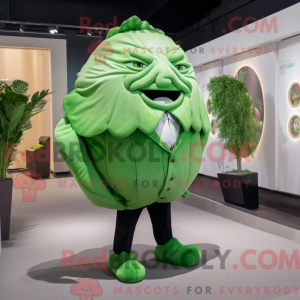 Green Cabbage Leaf mascot...
