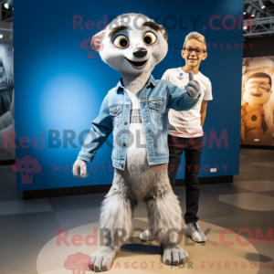 Sølv Surykatka maskot drakt...