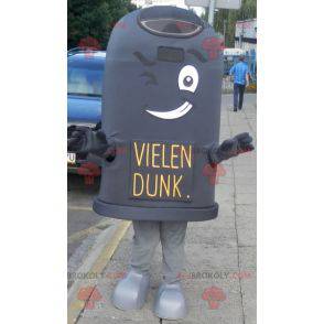 Mascote gigante do lixo preto. Dumpster Cosume - Redbrokoly.com