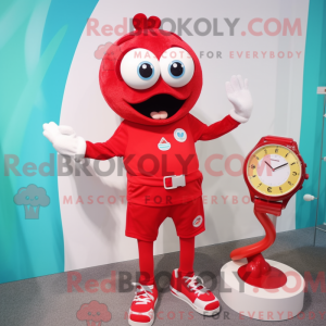 Maskottchenkostüm mit roter...