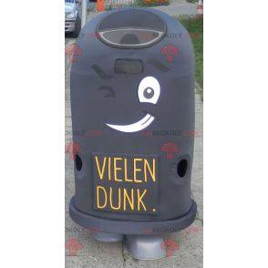 Mascote gigante do lixo preto. Dumpster Cosume - Redbrokoly.com