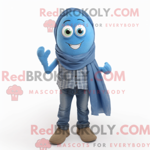Blå Zucchini maskot kostume...