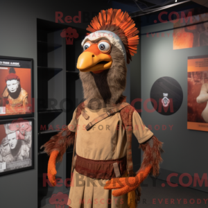 Rust Turkey mascot costume...
