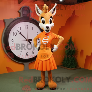 Orange Gazelle Maskottchen...