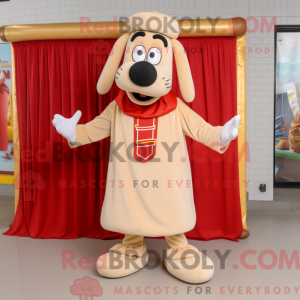 Cream Hot Dogs maskot...
