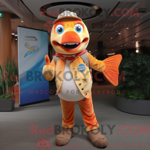Gold Salmon Maskottchen...