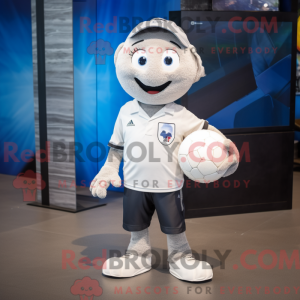 Sølv volleyball bold maskot...