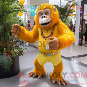 Yellow Orangutan mascot...