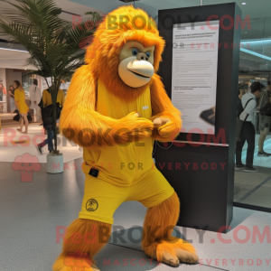 Yellow Orangutan mascot...
