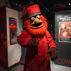 Red Frankenstein mascot...